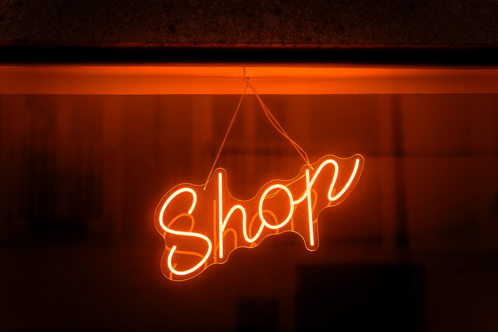 Illuminated shop signage